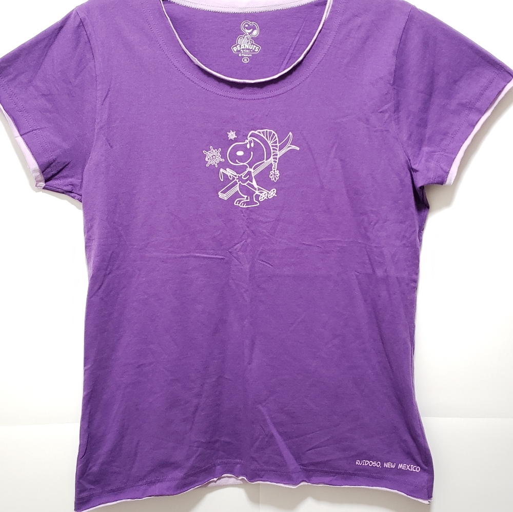 PEANUTS by Schulz Purple Shirt Size XL